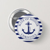 Nautical Anchor Mate of Ehre Junggeselinnen-Abschi Button (Vorne & Hinten)