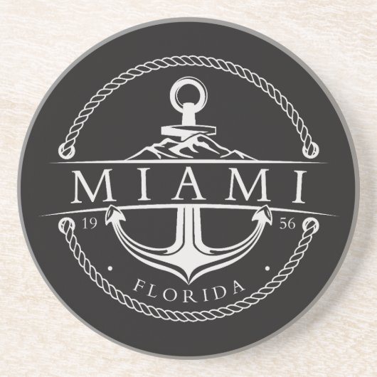 Nautical Anchor Miami Florida 1956 Getränkeuntersetzer (Vorne)