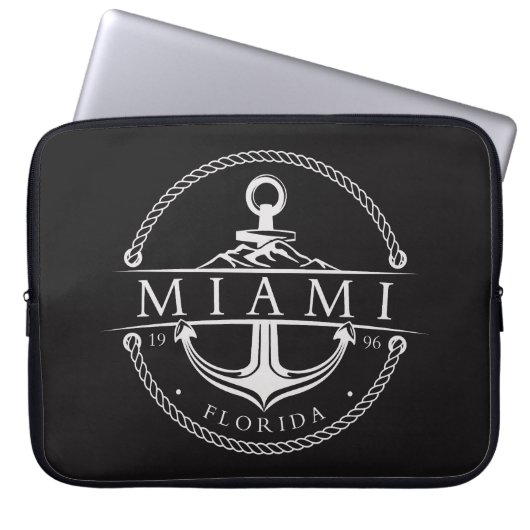 Nautical Anchor Miami Florida 1996 Laptopschutzhülle (Vorderseite)