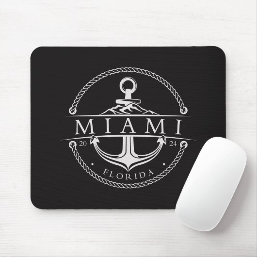 Nautical Anchor Miami Florida 2024 Mousepad (Mit Mouse)