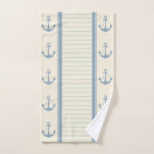 Nautical Anchor Moderner Abstrakter Streifen Badhandtuch Set (Handtuch)