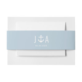 Nautical Anchor Monogram For New England Wedding Einladungsbanderole