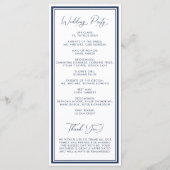 Nautical Anchor Monogram Wedding Programm (Rückseite)