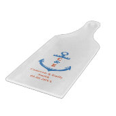 Nautical Anchor Monogrammed Paddle  Schneidebrett (Ecke)