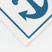 Nautical Anchor Muster Vliesdecke Fleecedecke (Ecke)