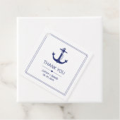 Nautical Anchor Navy Blue Monogram Names Wedding Geschenkanhänger (Beispiel)