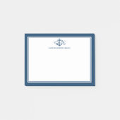 Nautical Anchor Navy Blue Personalized Post-it Klebezettel (Vorderseite)