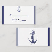 Nautical Anchor Navy Hochzeiten Platzkarten (Vorne/Hinten)
