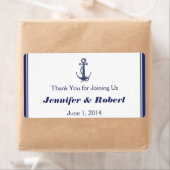 Nautical Anchor Navy Hochzeitwasserflasche (Insitu)