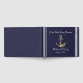 Nautical Anchor Navy Wedding Guestbook Gästebuch (Voll)