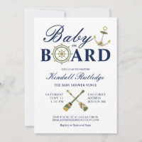 Nautical Anchor Oars Baby On Board Baby Dusche