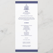 Nautical Anchor on Navy Wedding Program v4 JRoy Menükarte (Vorderseite)