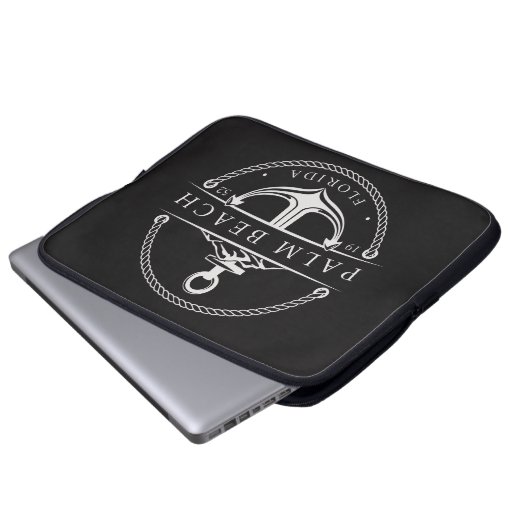 Nautical Anchor Palm Beach Florida 1952 Laptopschutzhülle (Vorne Knopf)