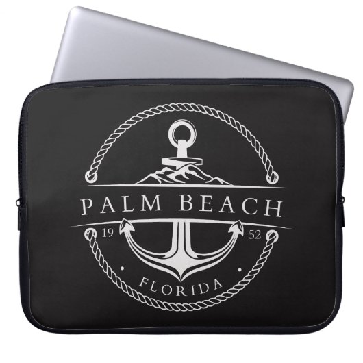 Nautical Anchor Palm Beach Florida 1952 Laptopschutzhülle (Vorderseite)