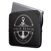 Nautical Anchor Palm Beach Florida 1960 Laptopschutzhülle (Vorderseite Links)