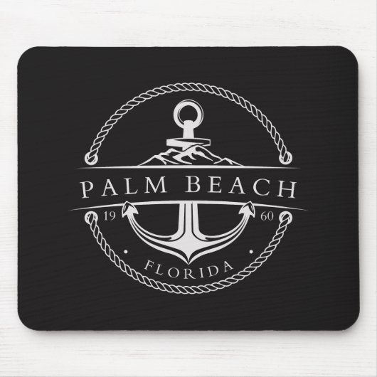 Nautical Anchor Palm Beach Florida 1960 Mousepad (Vorne)