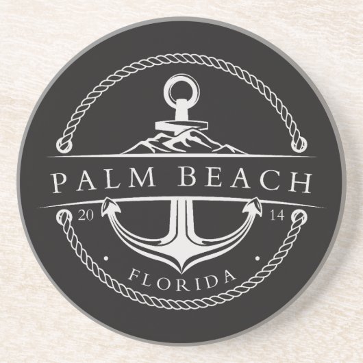Nautical Anchor Palm Beach Florida 2014 Getränkeuntersetzer (Vorne)