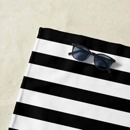 Nautical Anchor Personalisiert Black Strandtuch (Beispiel)