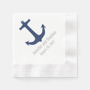 Nautical Anchor Personalisiert Wedding Napkins Serviette