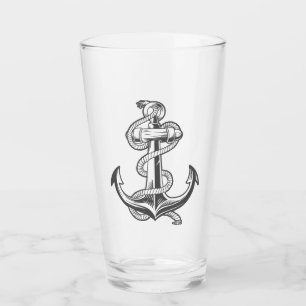 Nautical Anchor Pint (Kohle) Glas