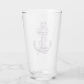Nautical Anchor Pint (Lilac) Glas (Rückseite)