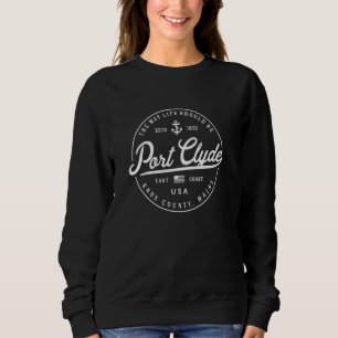 NAUTICAL Anchor Port Clyde Maine Reiseurlaub Sweatshirt