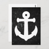 Nautical Anchor Postcard mit Chalkboard Hintergrun Postkarte (Vorne/Hinten)