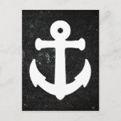 Nautical Anchor Postcard mit Chalkboard Hintergrun Postkarte (Vorderseite)
