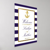Nautical Anchor Real Foil Wedding Willkommenszeich Foliendrucke (Ablage )