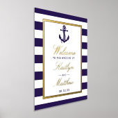 Nautical Anchor Real Foil Wedding Willkommenszeich Foliendrucke (Ablage )