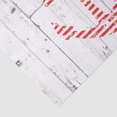 Nautical Anchor Red Stripes White Wood Party Seidenpapier (Ausschnitt)