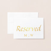 Nautical Anchor Reserviert Hochzeitstisch Platz Go Folienkarte (Vorderseite mit Umschlag)