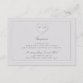 Nautical Anchor Rope Coastal Empfang Hochzeit Begleitkarte (Vorderseite)