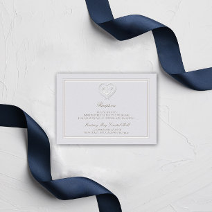 Nautical Anchor Rope Coastal Empfang Hochzeit Begleitkarte