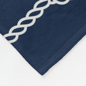 Nautical Anchor Rope Family Vacation Beach House Fleecedecke (Ecke)