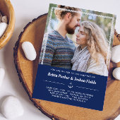 Nautical Anchor & Rope Foto Wedding Einladung