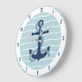 Nautical Anchor & Rope ID1250 Große Wanduhr (Winkel)