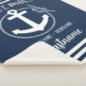 Nautical Anchor Rope Navy Blue Mr & Mrs. Sherpadecke (3/4)