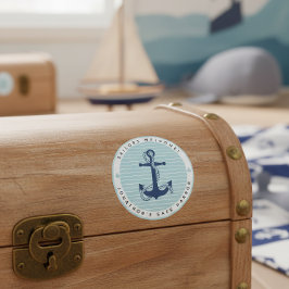 Nautical Anchor & Rope Safe Harbor ID1250 Runder Aufkleber