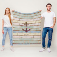 Nautical Anchor Rustic Wood Boat Name
