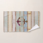 Nautical Anchor Rustic Wood Weathered Decke Badhandtuch Set (Handtuch)
