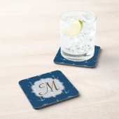 Nautical Anchor Sail Sailin Monogram Drink Unterse Untersetzer (Rechte Seite)