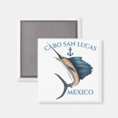 Nautical Anchor Sailfish Cabo San Lucas Magnet (Vorderseite/Rückseite)