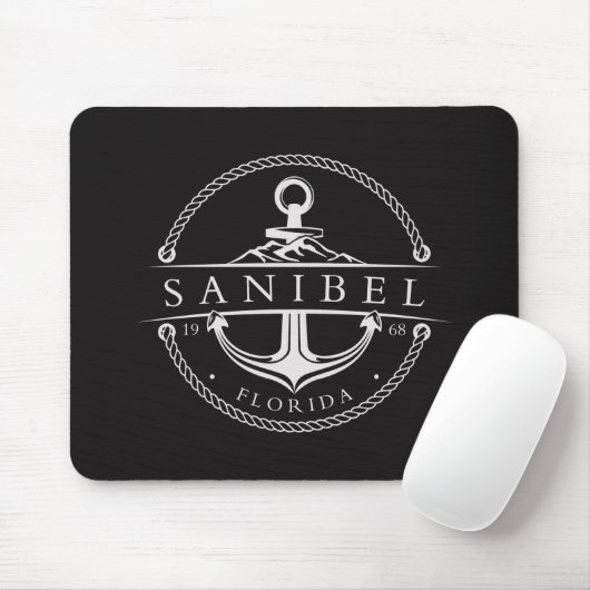 Nautical Anchor Sanibel Florida 1968 Mousepad (Mit Mouse)