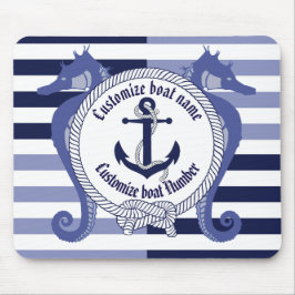 Nautical Anchor/Seaman's Knoten/Customize Name, # Mousepad