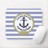 Nautical Anchor/Seaman's Knoten/Customize Name, # Mousepad (Mit Mouse)