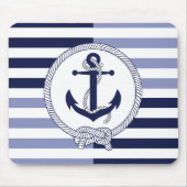 Nautical Anchor/Seaman's Knoten/Customize Name, # Mousepad (Vorne)