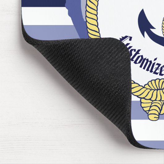 Nautical Anchor/Seaman's Knoten/Customize Name, # Mousepad (Ecke)