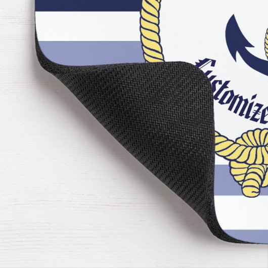 Nautical Anchor/Seaman's Knoten/Customize Name, # Mousepad (Ecke)