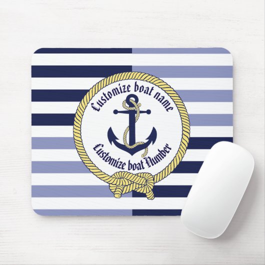 Nautical Anchor/Seaman's Knoten/Customize Name, # Mousepad (Mit Mouse)